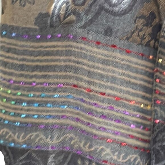 Paisley scarf with fringe - Picture 3 of 4